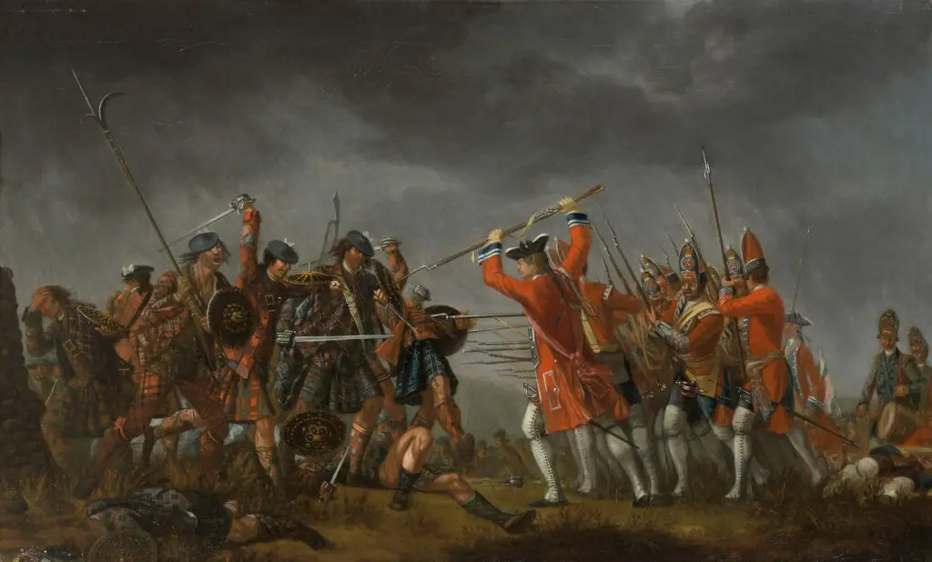 oil painting of a battle
