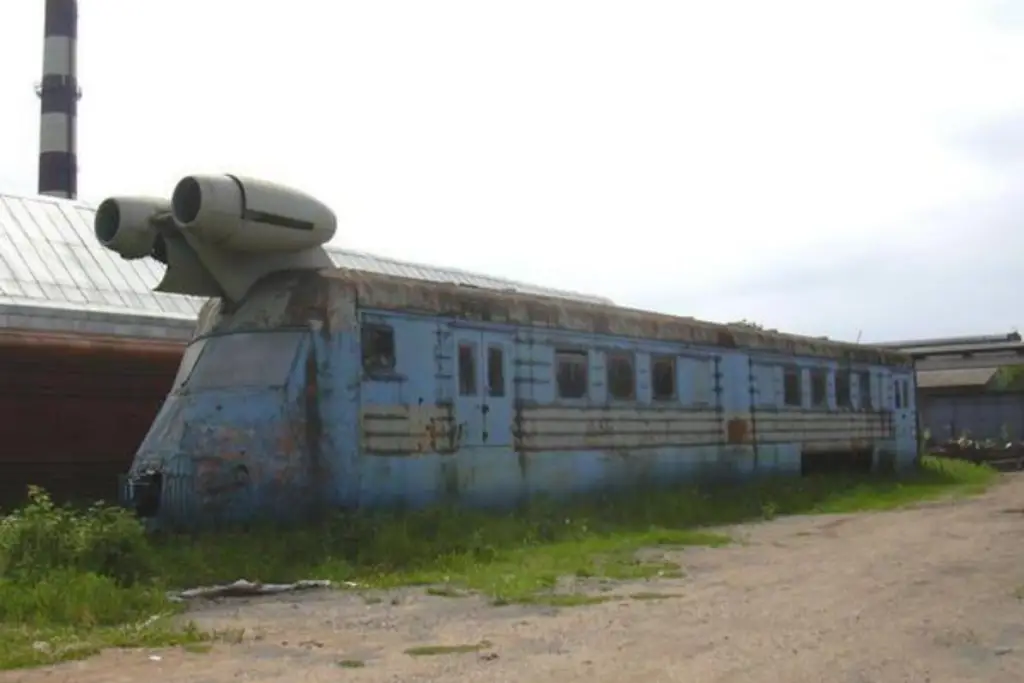 abandoned Soviet jet train