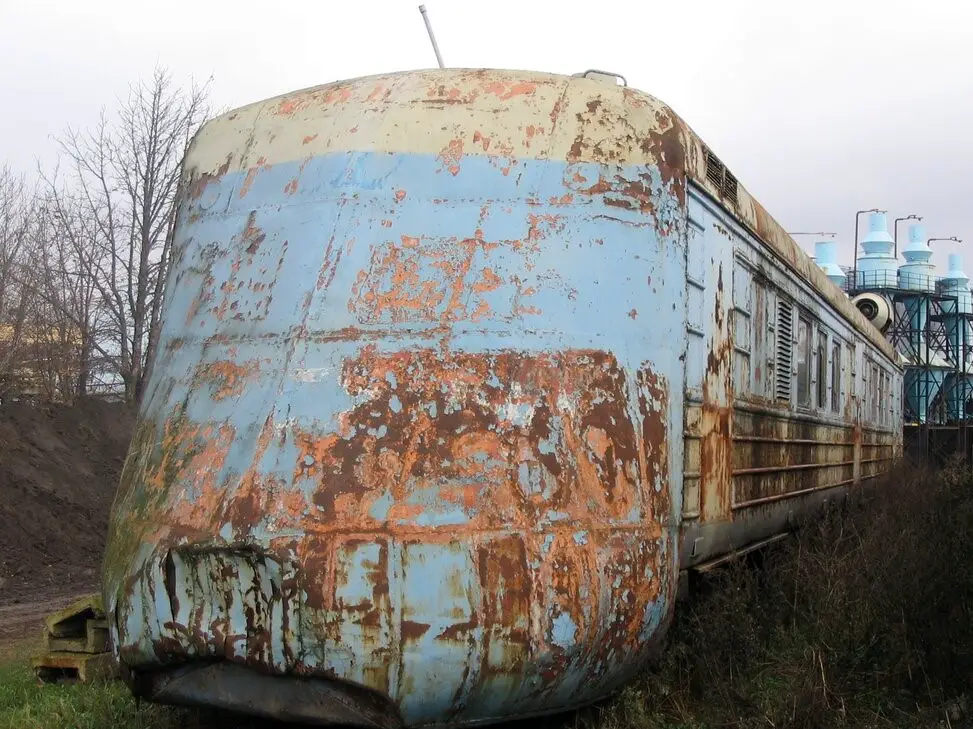 abandoned Soviet jet train