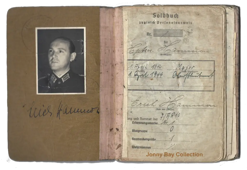 German soldier's identification papers ding WW2