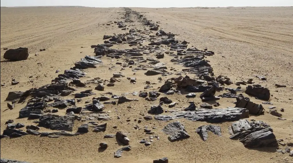 desert, rocks, old road