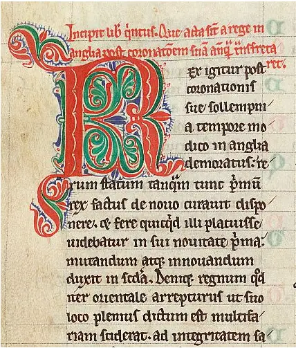a page of medieval manuscript 