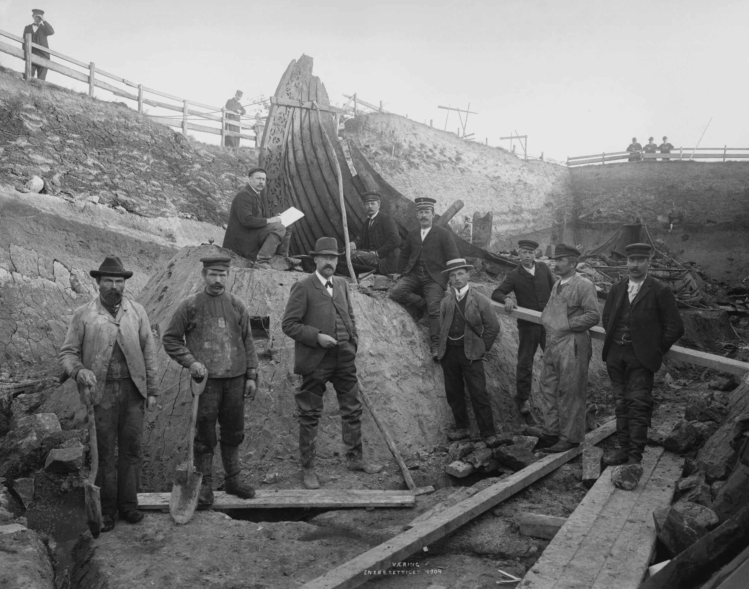 Excavation of the Oseberg ship - 1904
