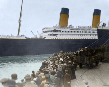 Titanic Leaving Southampton Colorised